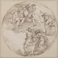 K II 071
<br/>
Psyche door andere godin voor Jupiter gevoerd
<br/>
<em>Franco, Giovanni Battista (1498/1515-1561/1580)</em>